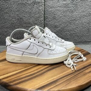 Nike Air Force 1 Low Triple White Boys Size 5.5Y Athletic Leather Shoes Sneakers